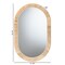 Baxton Studio Bella Modern Bohemian Natural Brown Mahognay Wood and Natural Rattan Oval Mirror 226-13097-ZORO - alternate 4